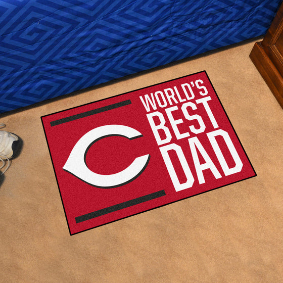 Cincinnati Reds Starter Mat Accent Rug - 19in. x 30in. World's Best Dad Starter Mat