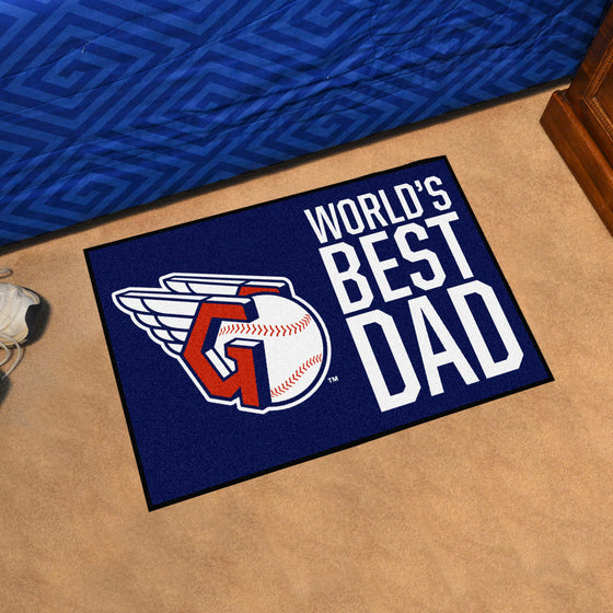 Cleveland Guardians Starter Mat Accent Rug - 19in. x 30in. World's Best Dad Starter Mat