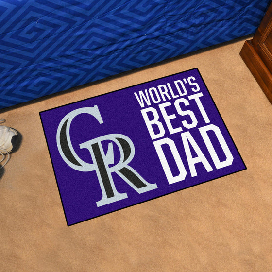 Colorado Rockies Starter Mat Accent Rug - 19in. x 30in. World's Best Dad Starter Mat