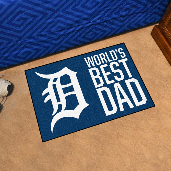 Detroit Tigers Starter Mat Accent Rug - 19in. x 30in. World's Best Dad Starter Mat