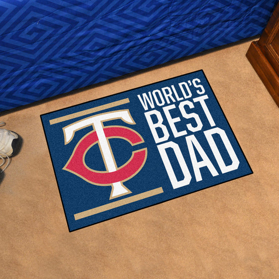 Minnesota Twins Starter Mat Accent Rug - 19in. x 30in. World's Best Dad Starter Mat