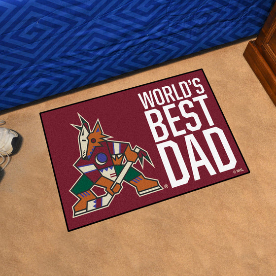 Arizona Coyotes Starter Mat Accent Rug - 19in. x 30in. World's Best Dad Starter Mat