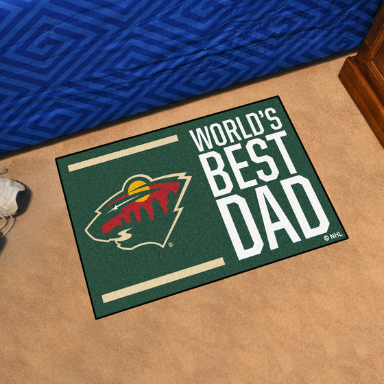 Minnesota Wild Starter Mat Accent Rug - 19in. x 30in. World's Best Dad Starter Mat