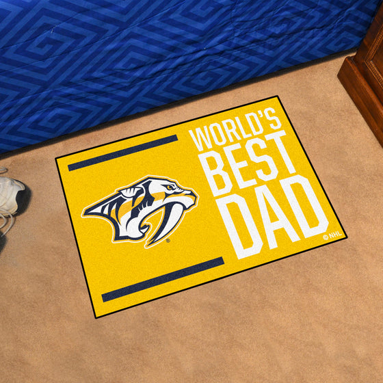 Nashville Predators Starter Mat Accent Rug - 19in. x 30in. World's Best Dad Starter Mat