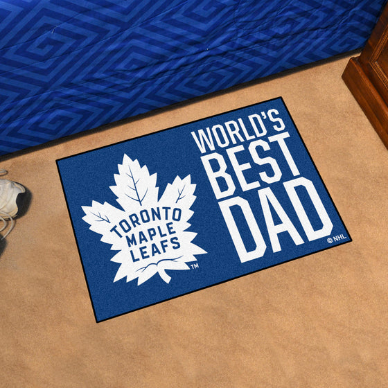 Toronto Maple Leafs Starter Mat Accent Rug - 19in. x 30in. World's Best Dad Starter Mat