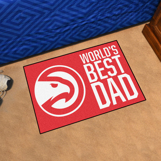 Atlanta Hawks Starter Mat Accent Rug - 19in. x 30in. World's Best Dad Starter Mat