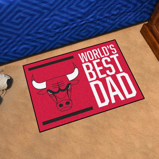 Chicago Bulls Starter Mat Accent Rug - 19in. x 30in. World's Best Dad Starter Mat