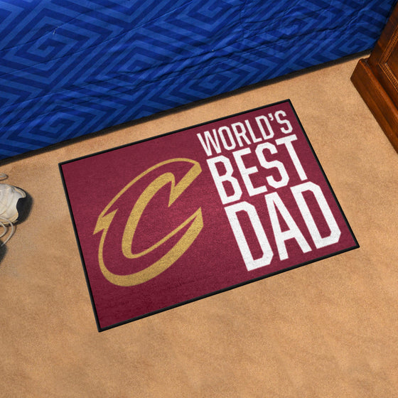 Cleveland Cavaliers Starter Mat Accent Rug - 19in. x 30in. World's Best Dad Starter Mat