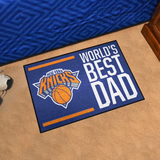 New York Knicks Starter Mat Accent Rug - 19in. x 30in. World's Best Dad Starter Mat