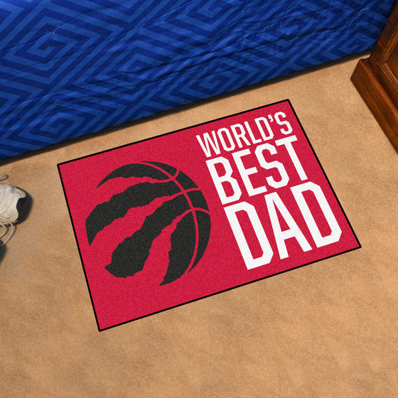 Toronto Raptors Starter Mat Accent Rug - 19in. x 30in. World's Best Dad Starter Mat