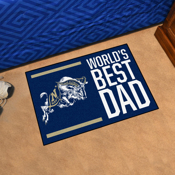 Naval Academy Starter Mat Accent Rug - 19in. x 30in. World's Best Dad Starter Mat