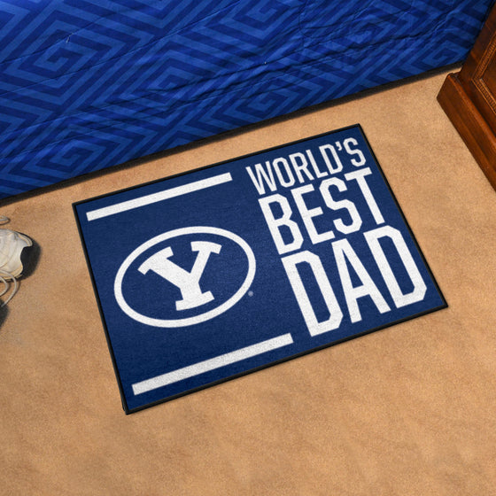 BYU Cougars Starter Mat Accent Rug - 19in. x 30in. World's Best Dad Starter Mat