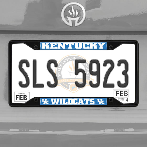 Kentucky Wildcats Metal License Plate Frame Black Finish