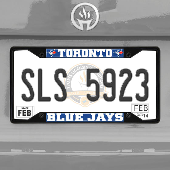 Toronto Blue Jays Metal License Plate Frame Black Finish