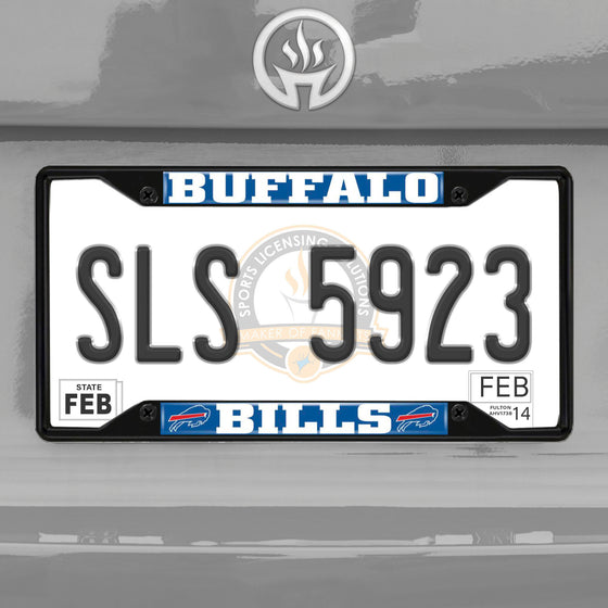 Buffalo Bills Metal License Plate Frame Black Finish