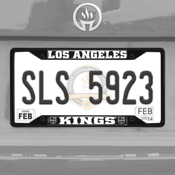 Los Angeles Kings Metal License Plate Frame Black Finish