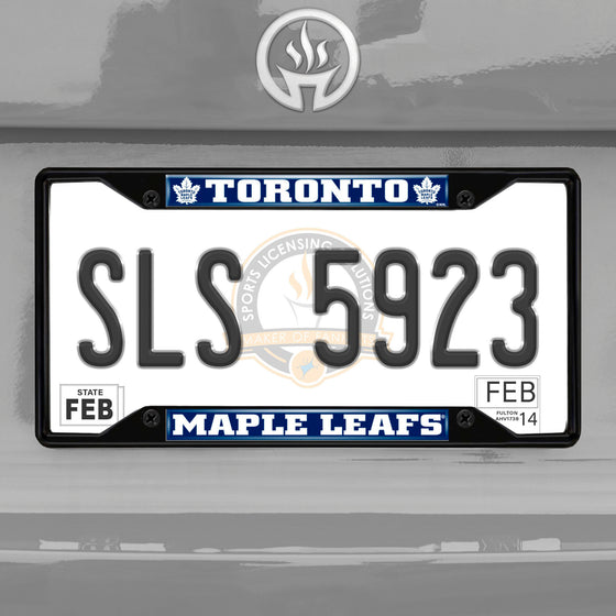 Toronto Maple Leafs Metal License Plate Frame Black Finish