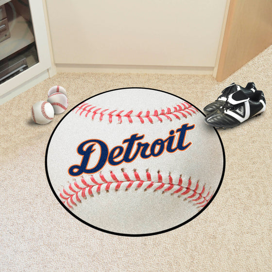 Detroit Tigers Baseball Rug - 27in. Diameter