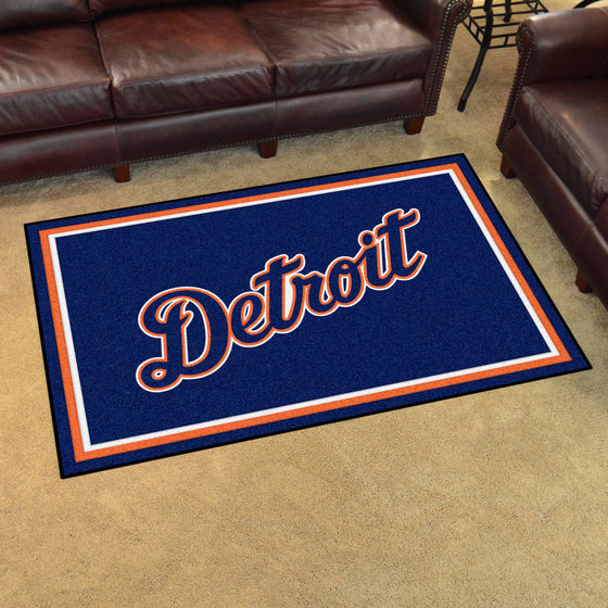 Detroit Tigers 4ft. x 6ft. Plush Area Rug