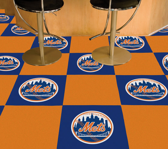 New York Mets Team Carpet Tiles - 45 Sq Ft.