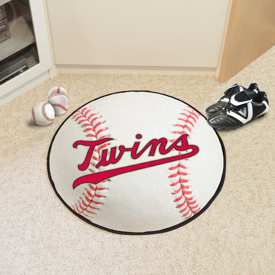 Minnesota Twins Baseball Rug - 27in. Diameter