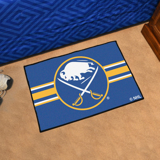 Buffalo Sabres Starter Mat Accent Rug - 19in. x 30in. Uniform Alternate Design