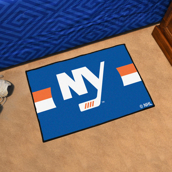 New York Islanders Starter Mat Accent Rug - 19in. x 30in. Uniform Alternate Design