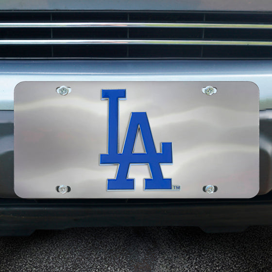 Los Angeles Dodgers 3D Stainless Steel License Plate