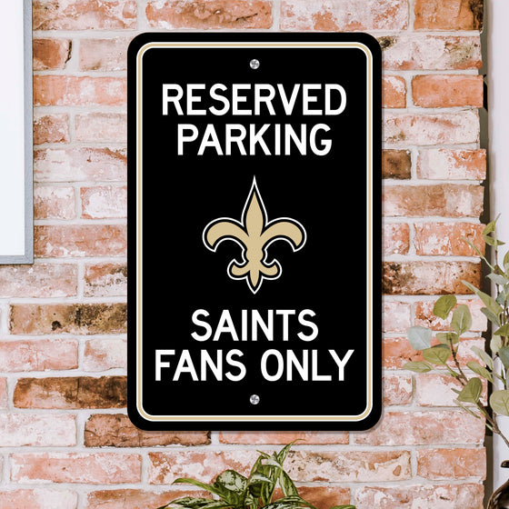 New Orleans Saints Team Color Reserved Parking Sign Décor 18in. X 11.5in. Lightweight