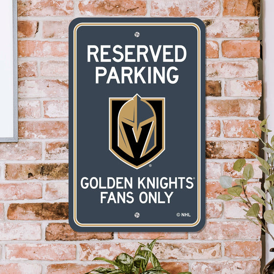 Vegas Golden Knights Team Color Reserved Parking Sign Décor 18in. X 11.5in. Lightweight