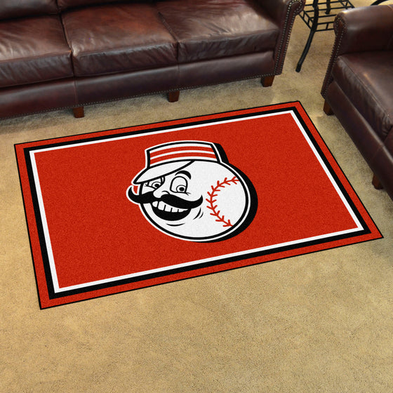 Cincinnati Reds 4ft. x 6ft. Plush Area Rug