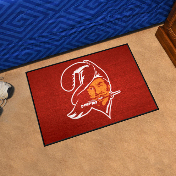 Tampa Bay Buccaneers Starter Mat Accent Rug - 19in. x 30in.NFL Retro Logo, Bucco Bruce Logo