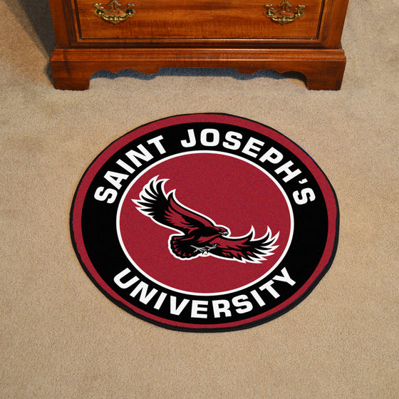 St. Joseph's Red Storm Roundel Rug - 27in. Diameter