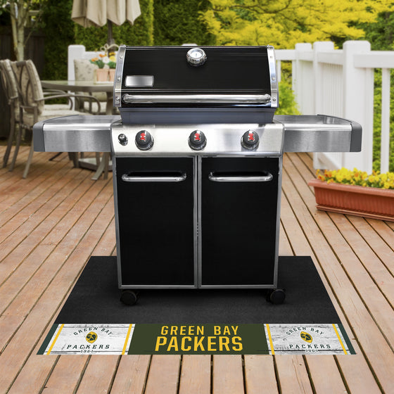 Green Bay Packers Vinyl Grill Mat - 26in. x 42in., NFL Vintage