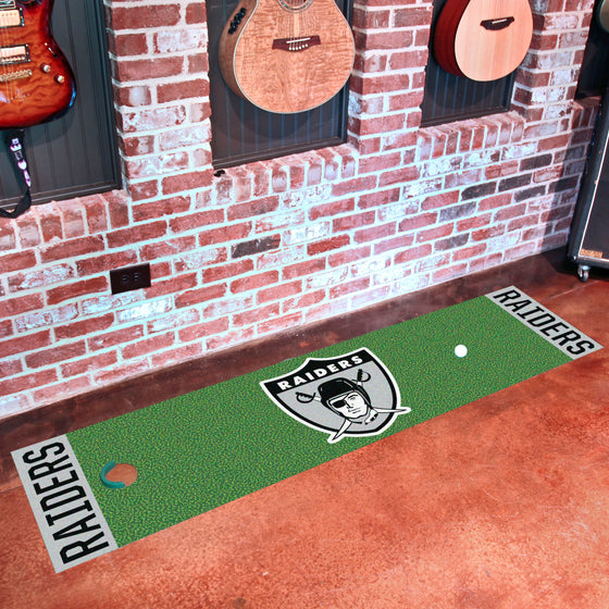 Las Vegas Raiders Putting Green Mat - 1.5ft. x 6ft., NFL Vintage