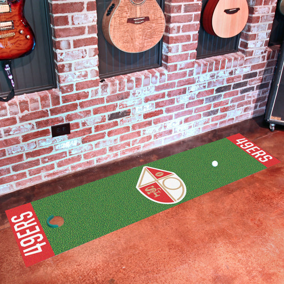 San Francisco 49ers Putting Green Mat - 1.5ft. x 6ft., NFL Vintage