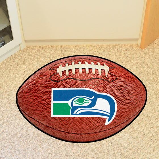 Seattle Seahawks  Football Rug - 20.5in. x 32.5in., NFL Vintage