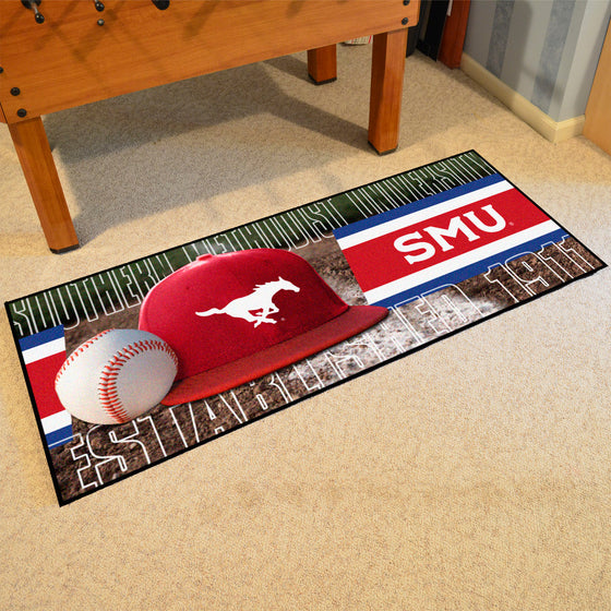 SMU Mustangs Baseball Runner Rug - 30in. x 72in.