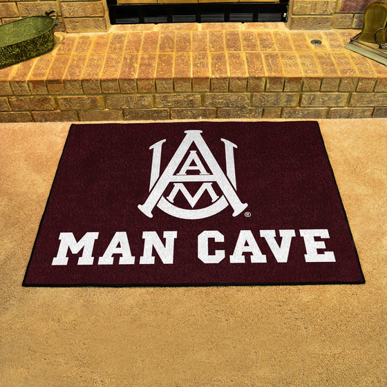 Alabama A&M Bulldogs Man Cave All-Star Rug - 34 in. x 42.5 in.