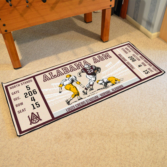 Alabama A&M Bulldogs Ticket Runner Rug - 30in. x 72in.