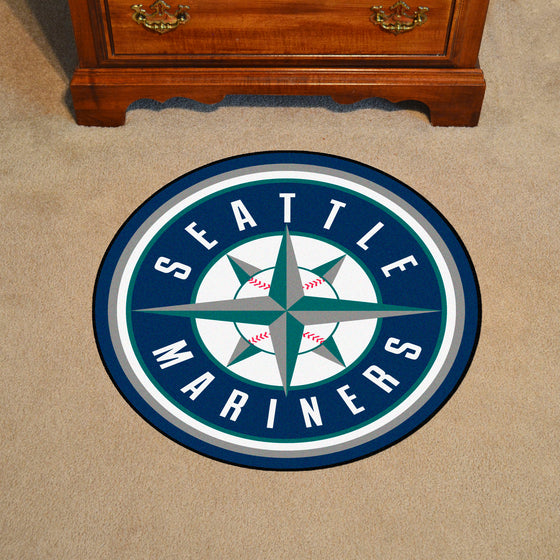 Seattle Mariners Roundel Rug - 27in. Diameter