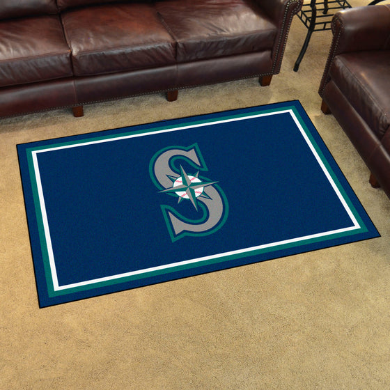 Seattle Mariners 4ft. x 6ft. Plush Area Rug