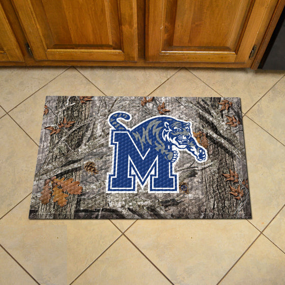 Memphis Tigers Rubber Scraper Door Mat Camo