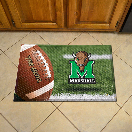 Marshall Thundering Herd Rubber Scraper Door Mat