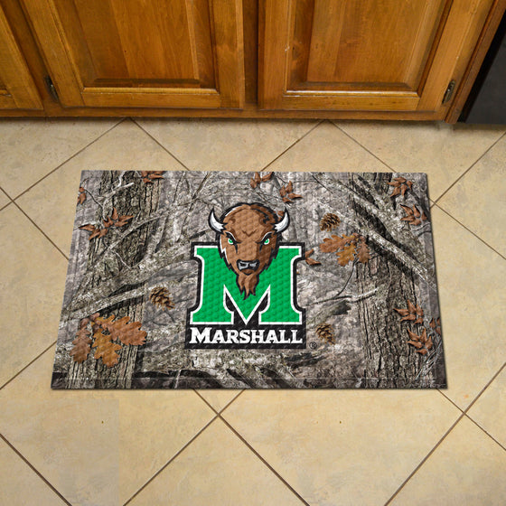 Marshall Thundering Herd Rubber Scraper Door Mat Camo