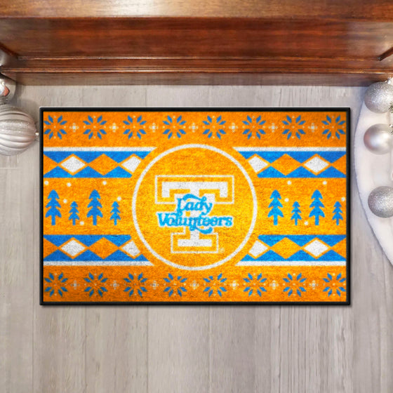 Tennessee Volunteers Holiday Sweater Starter Mat Accent Rug - 19in. x 30in., Lady Volunteers