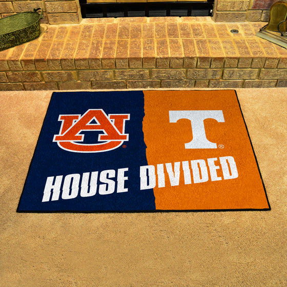 House Divided - Auburn / Tennessee House Divided House Divided Rug - 34 in. x 42.5 in.