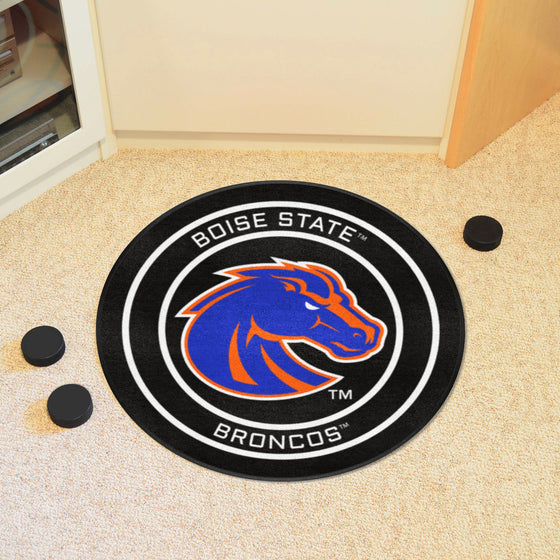 Boise State Hockey Puck Rug - 27in. Diameter