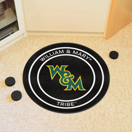 William & Mary Hockey Puck Rug - 27in. Diameter