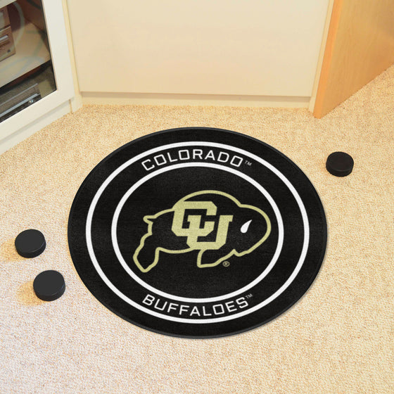 Colorado Hockey Puck Rug - 27in. Diameter